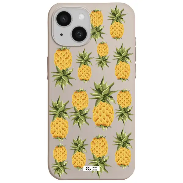 Pineapples Apple iPhone 15 Silicone Stone Case