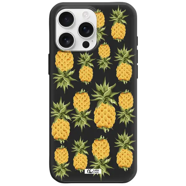 Pineapples Apple Iphone 16 Pro Max Silicone Black Case