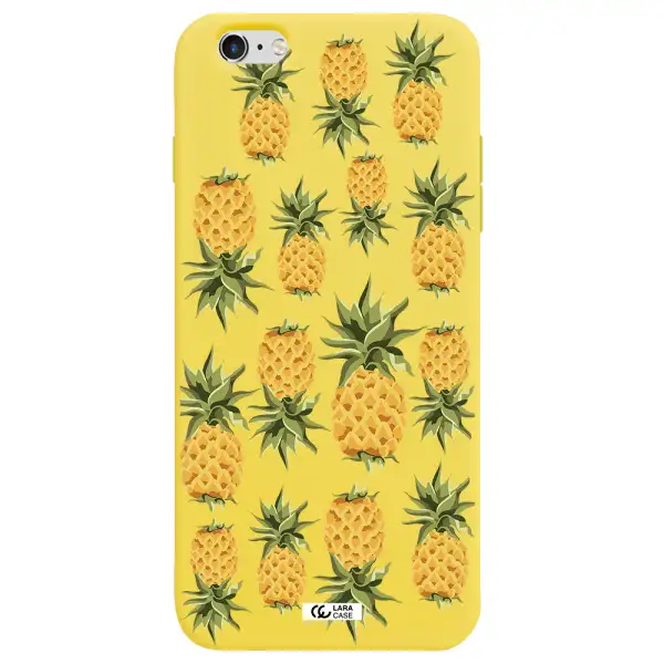 Pineapples Apple iPhone 6 plus Silicone canary yellow Case