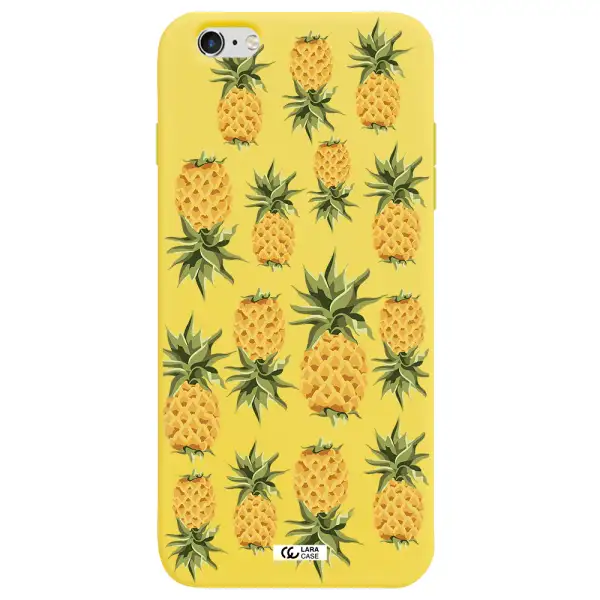 Pineapples Apple iPhone 6 s plus Silicone canary yellow Case