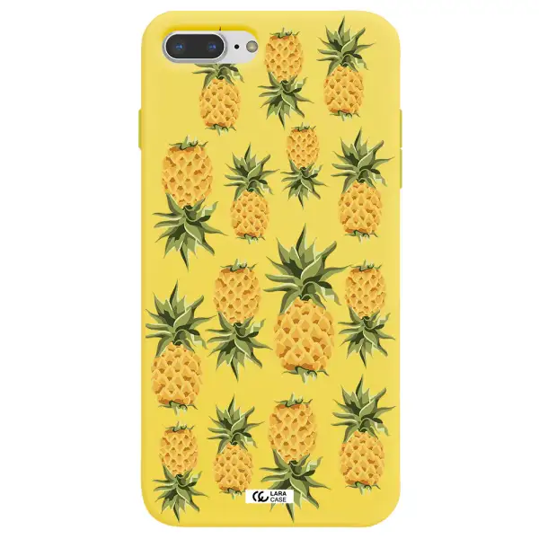 Pineapples Apple iPhone 7 plus Silicone canary yellow Case