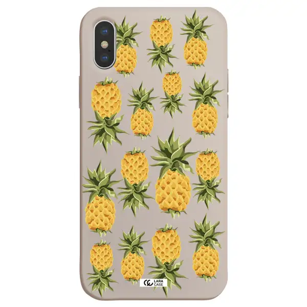 Pineapples Apple iPhone X Silicone Stone Case