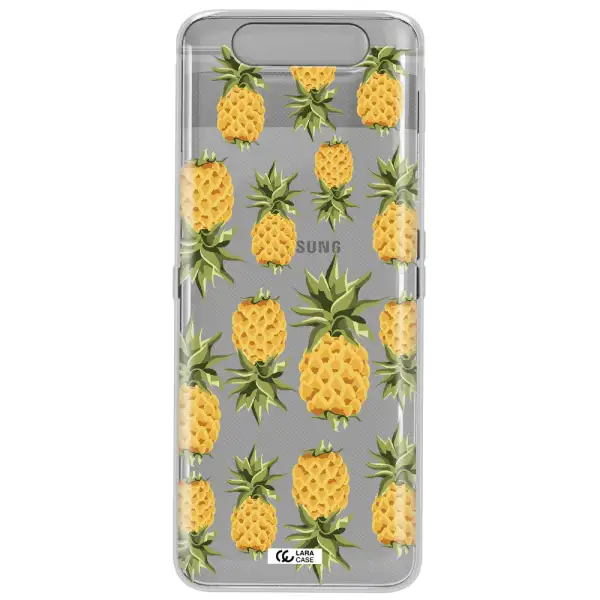 Pineapples Samsung A80 Clear TPU Case