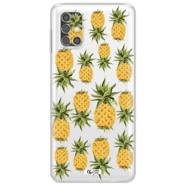 Pineapples Samsung M31S Clear TPU Case