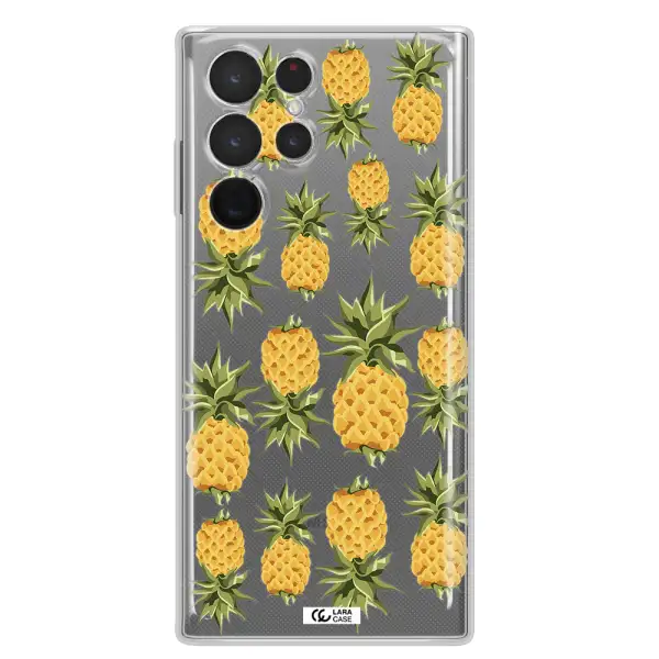 Pineapples Samsung S 22 Ultra Clear TPU Case