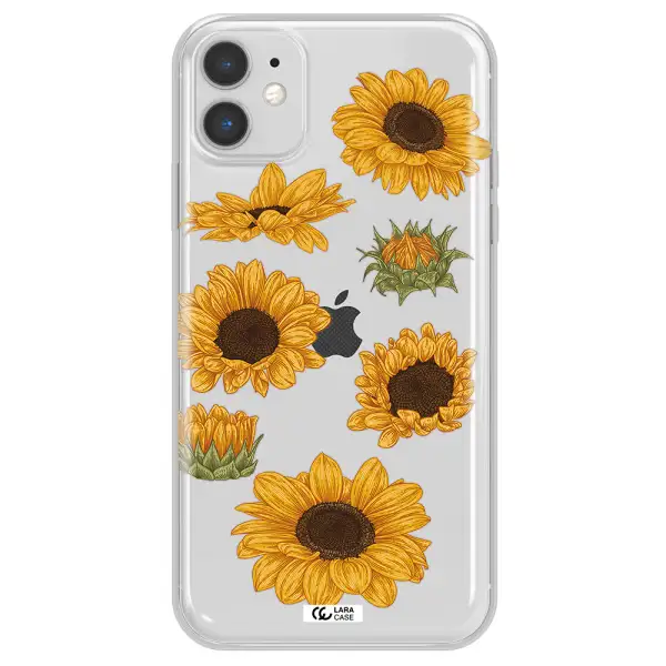 Sunflower Apple iPhone 11 Clear TPU Case