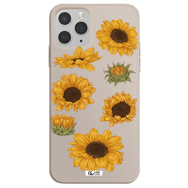Sunflower Apple iPhone 11 pro Silicone Stone Case