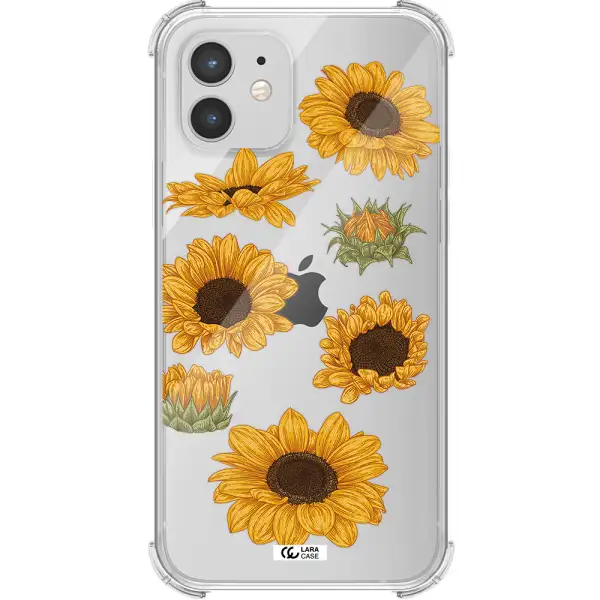 Sunflower Apple iPhone 12 mini Clear PC Case