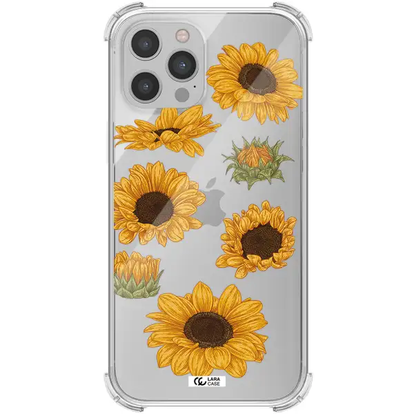 Sunflower Apple iPhone 12 pro Clear PC Case