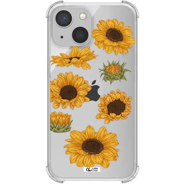 Sunflower Apple iPhone 13 Clear PC Case