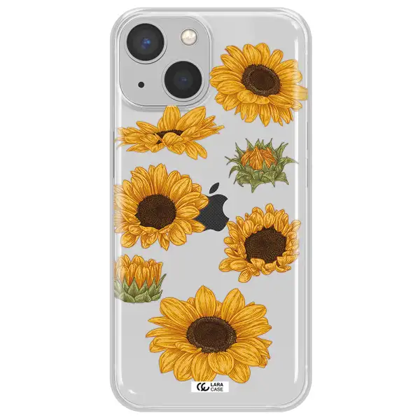 Sunflower Apple iPhone 13 Clear TPU Case