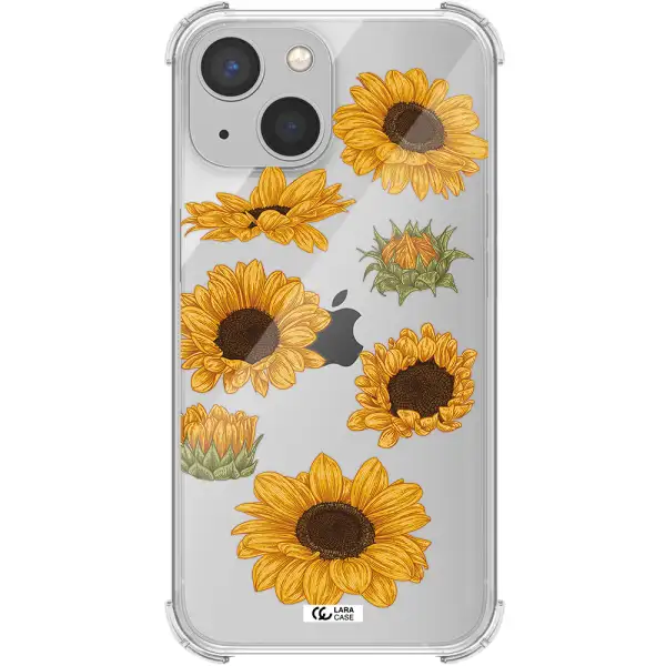Sunflower Apple iPhone 13 mini Clear PC Case