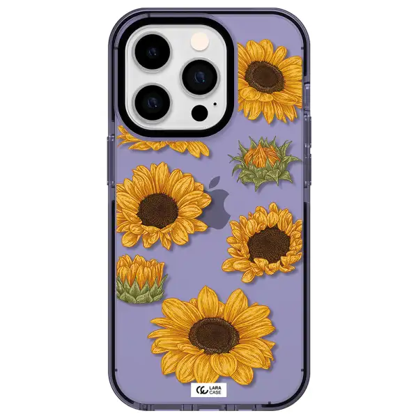 Sunflower Apple iPhone 14 pro impact Lilac Case