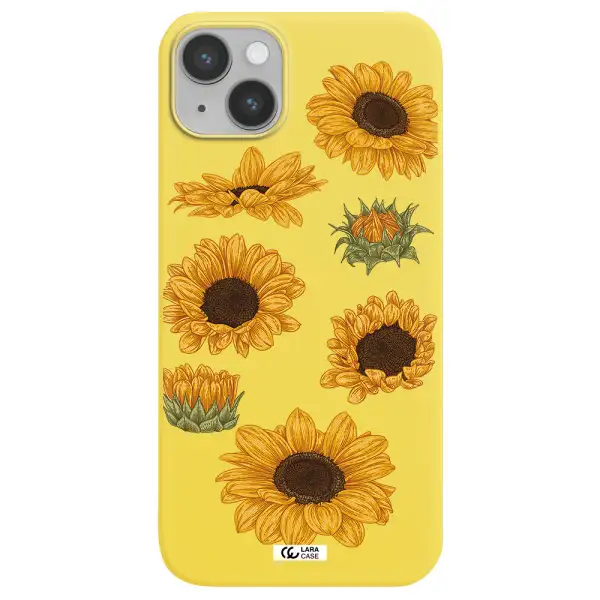 Sunflower Apple iPhone 14 Silicone canary yellow Case