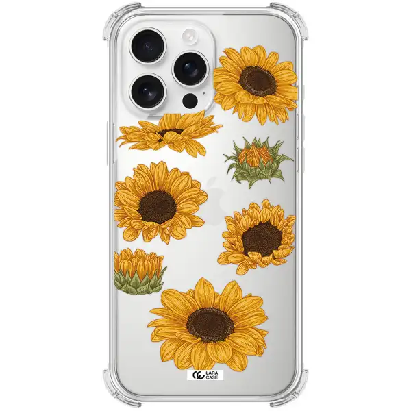 Sunflower Apple Iphone 16 Pro Max Clear Pc Case