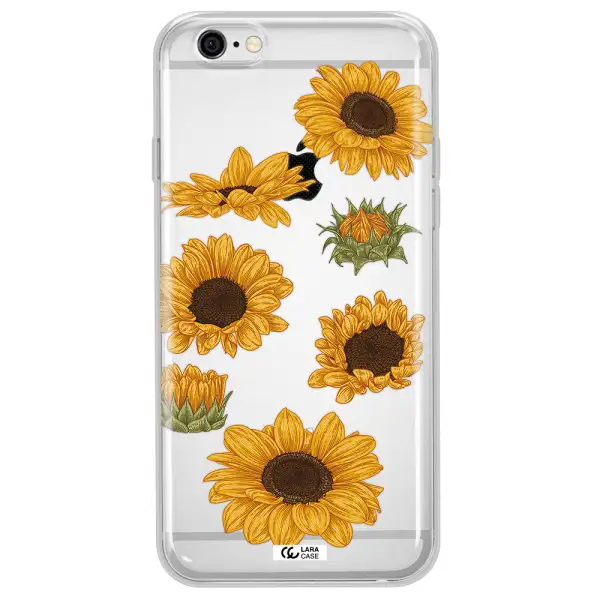Sunflower Apple iPhone 6 Clear TPU Case