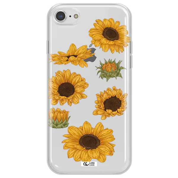 Sunflower Apple iPhone 7 Clear TPU Case