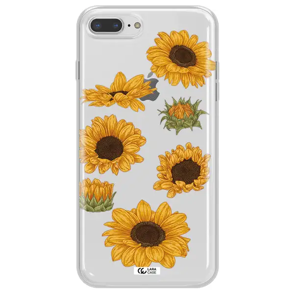 Sunflower Apple iPhone 7 plus Clear TPU Case