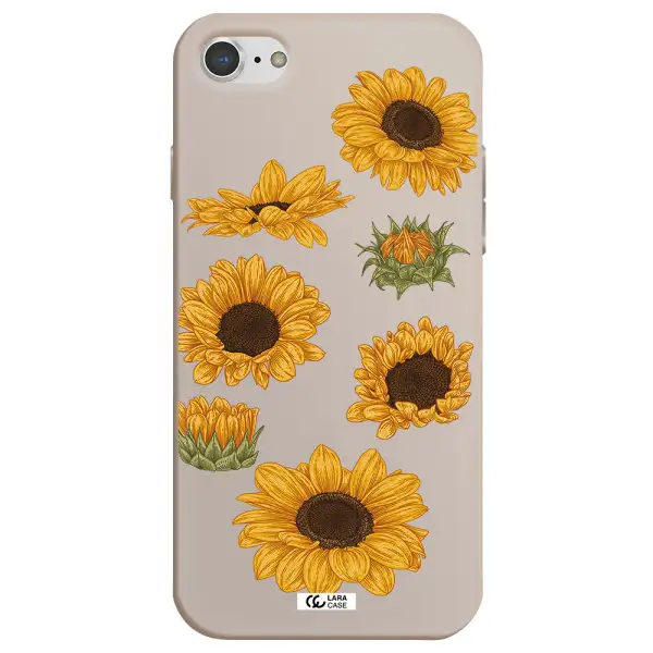 Sunflower Apple iPhone 7 Silicone Stone Case