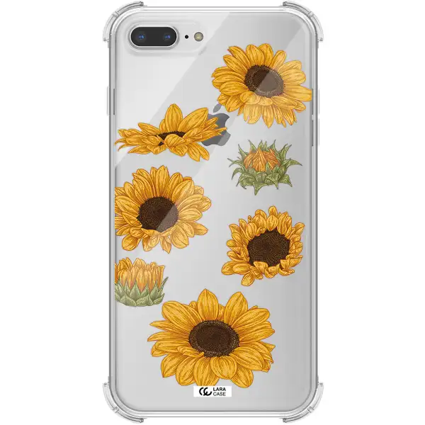 Sunflower Apple iPhone 8 plus Clear PC Case