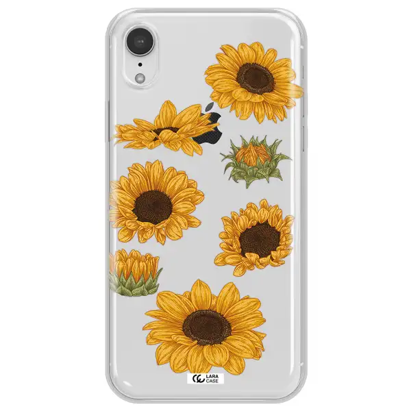 Sunflower Apple iPhone XR Clear TPU Case