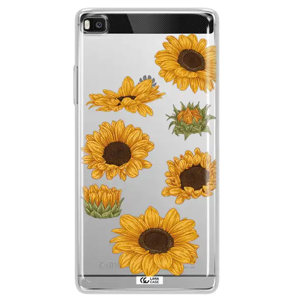 Sunflower Huawei P8 Clear TPU Case