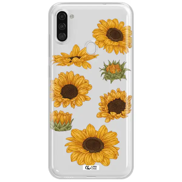 Sunflower Samsung A11 Clear TPU Case