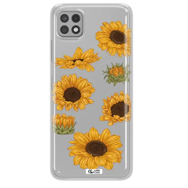 Sunflower Samsung A22 5g Clear TPU Case