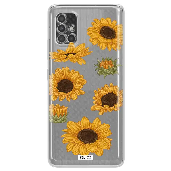 Sunflower Samsung A40S Clear Tpu Case