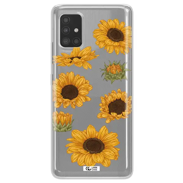 Sunflower Samsung A51 Clear TPU Case
