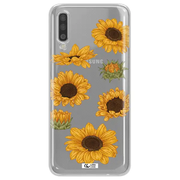 Sunflower Samsung A70S Clear Tpu Case