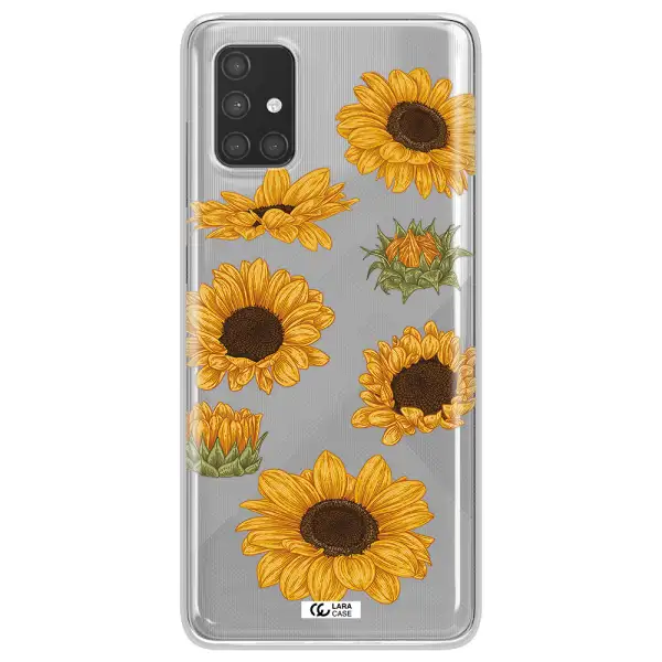 Sunflower Samsung A71 Clear TPU Case