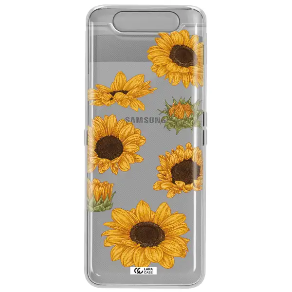 Sunflower Samsung A80 Clear TPU Case