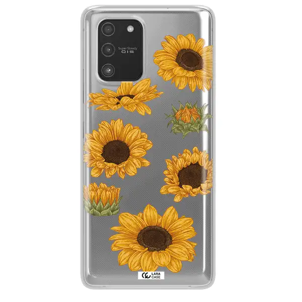 Sunflower Samsung A91 Clear TPU Case