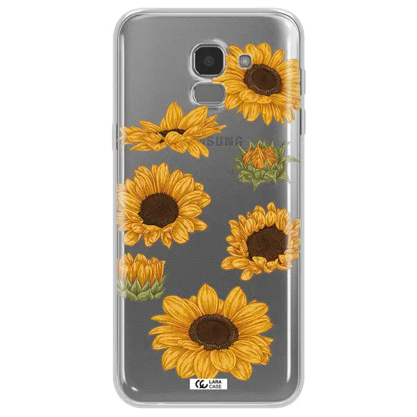 Sunflower Samsung J6 Clear TPU Case