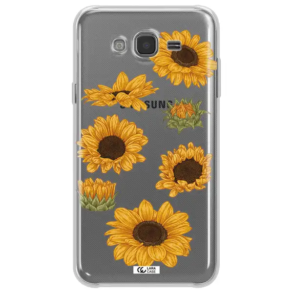 Sunflower Samsung J7 2015 Clear TPU Case