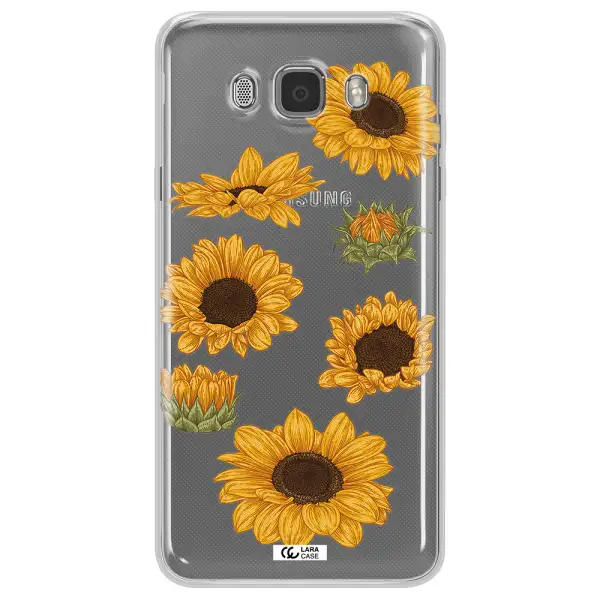 Sunflower Samsung J7 2016 Clear TPU Case