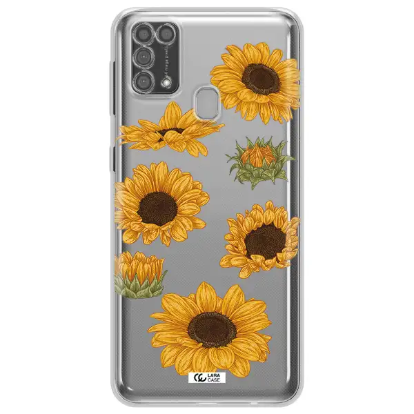 Sunflower Samsung M31 Clear TPU Case