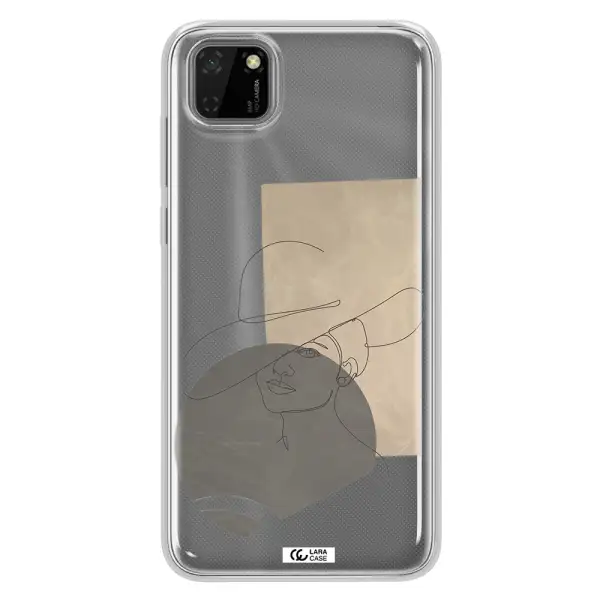 The Lady In The Hat Line Art Huawei Honor 9S Clear TPU Case