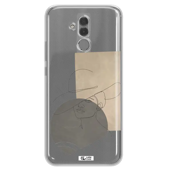 The Lady In The Hat Line Art Huawei Mate 20 Lite Clear TPU Case