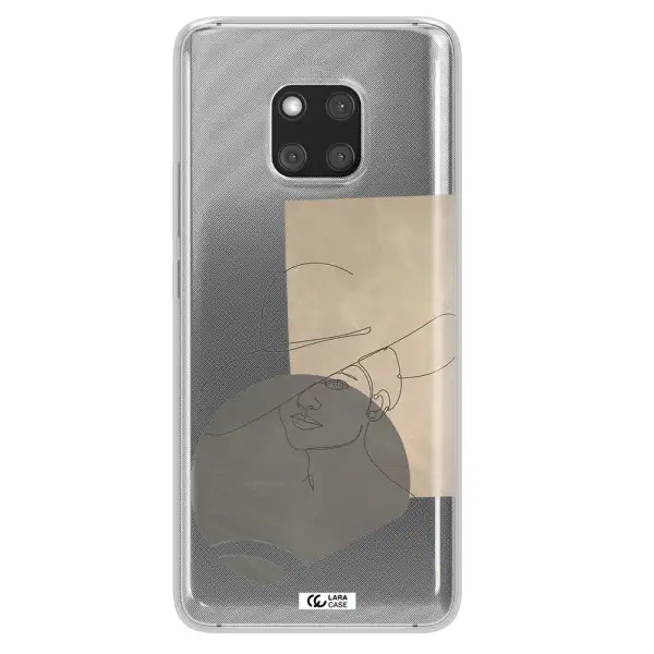 The Lady In The Hat Line Art Huawei Mate 20 Pro Clear TPU Case