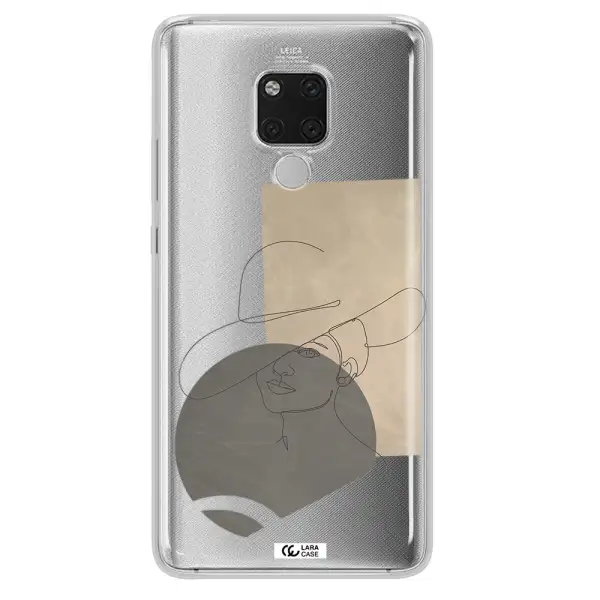 The Lady In The Hat Line Art Huawei Mate 20X Clear TPU Case