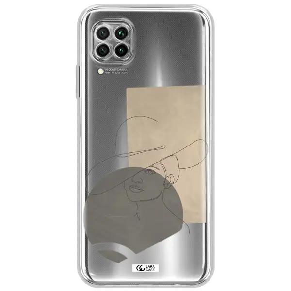The Lady In The Hat Line Art Huawei Nova 7I Clear Tpu Case