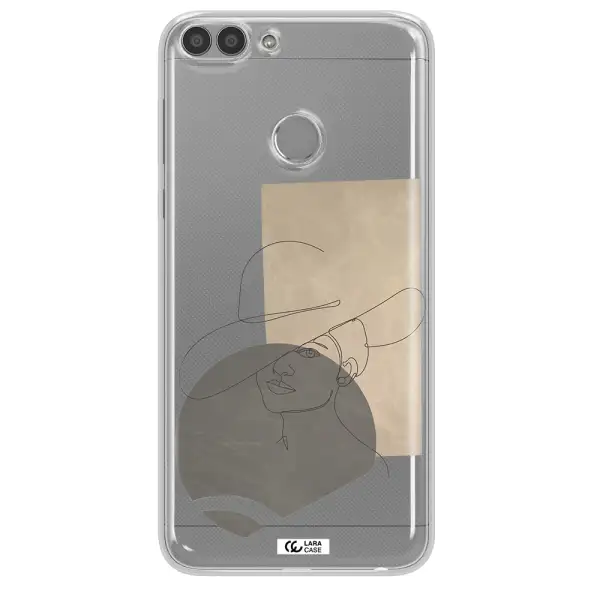 The Lady In The Hat Line Art Huawei P Smart Clear TPU Case