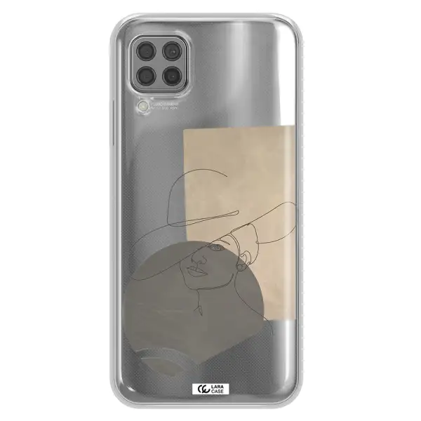 The Lady In The Hat Line Art Huawei P40 Lite Clear TPU Case