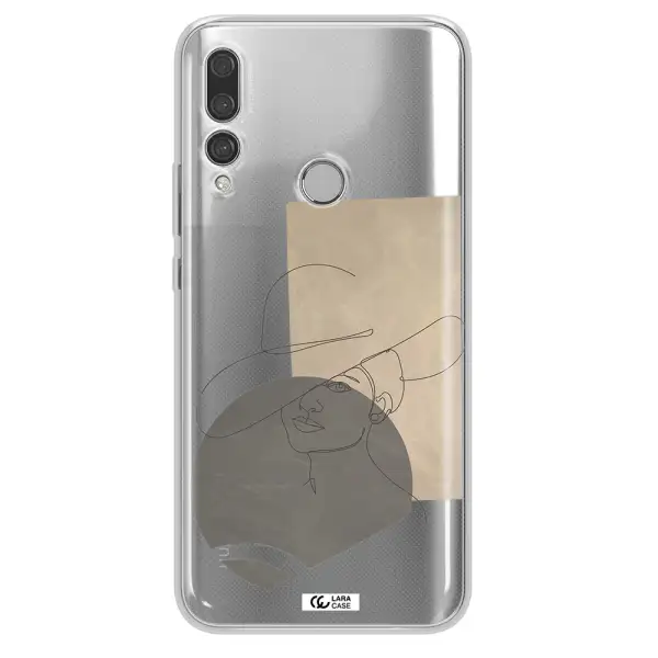 The Lady In The Hat Line Art Huawei Y9 Prime 2019 Clear TPU Case
