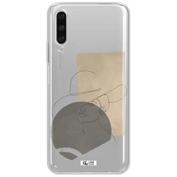 The Lady In The Hat Line Art Huawei Y9S Clear Tpu Case