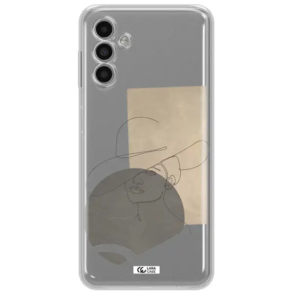 The Lady In The Hat Line Art Samsung A13 5G Clear Tpu Case