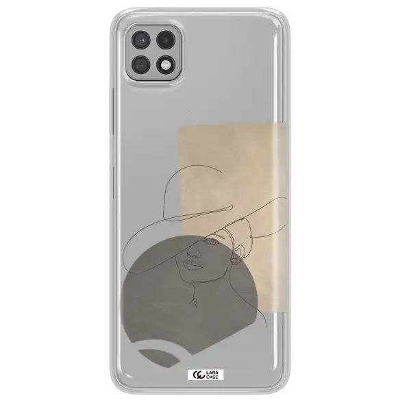 The Lady In The Hat Line Art Samsung A22 5g Clear TPU Case
