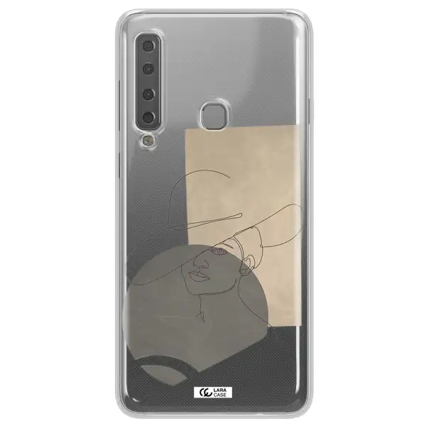 The Lady In The Hat Line Art Samsung A9 2018 Clear TPU Case